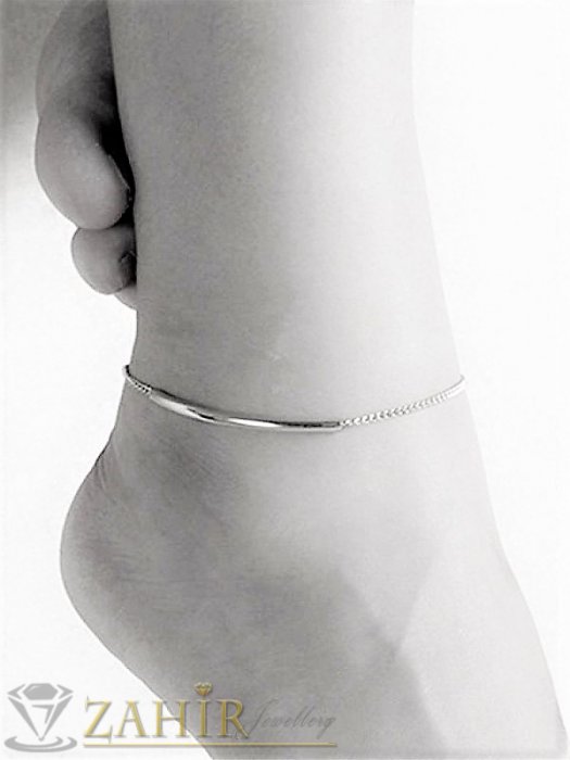 Дамски бижута - Красива нежна извита дъга на стоманена гривна за крак или ръка топ верижка , 2 размера, не си променя цвета - GK1314
